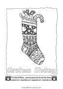 Christmas Stocking Coloring Sheet