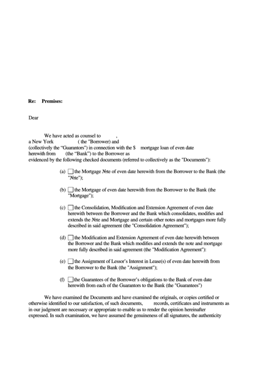 Attorney Opinion Letter Template
