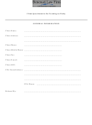 Client Questionnaire For Forming An Entity