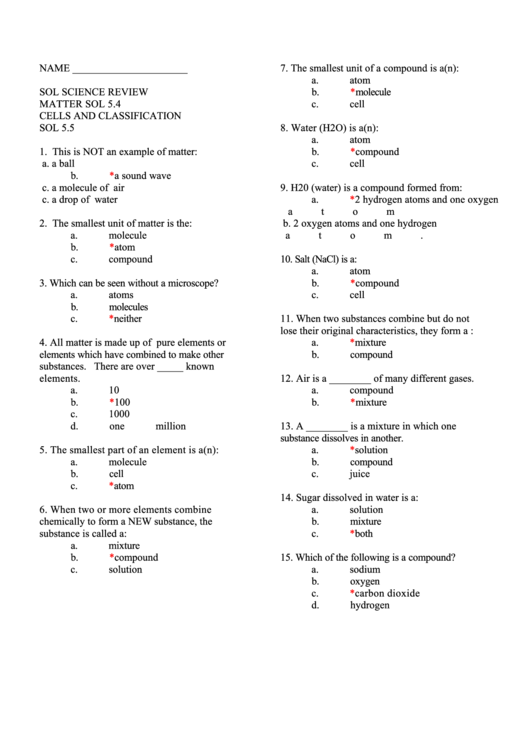 Cells And Classification Worksheet Printable pdf