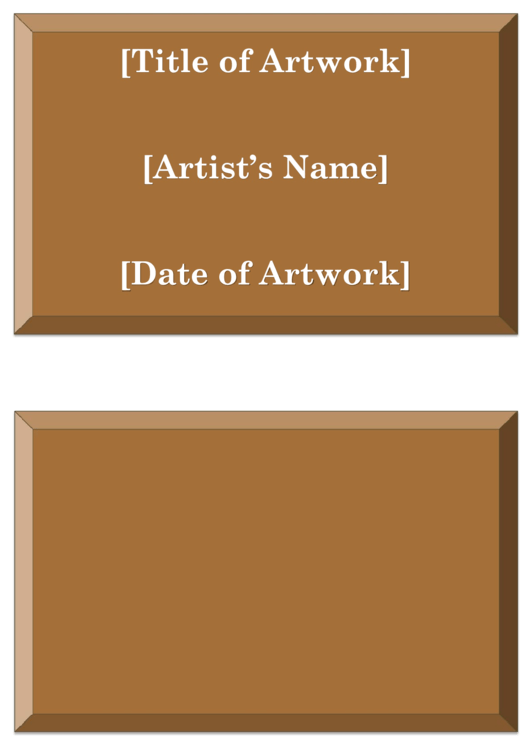 Art Label Template Printable pdf