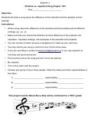 Spanish Ipreterite Vs. Imperfect Song Project Worksheet