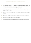Affidavit Of Heirship Form