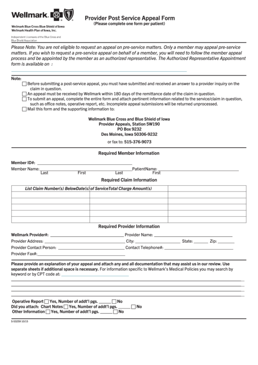 fillable-medicare-advantage-request-form-for-appeal-wellmark