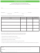 Student Information Form - First To Ninth Grade