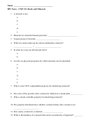'rocks And Minerals' Geography Worksheet