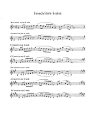 French Horn Scales Sheet