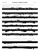 French Horn 2 Octave Major Scales Sheet