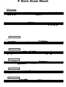 F Horn Scale Sheet Printable pdf