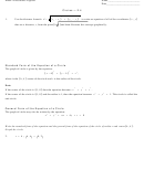 Equation Of Circle Worksheet