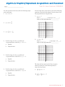 'graphs Of Equations, Inequalities, And Functions' Algebra Worksheet