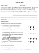 School Director And/or Program Director Application Form
