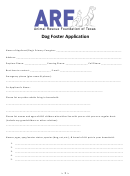 Dog Foster Application Template Printable pdf