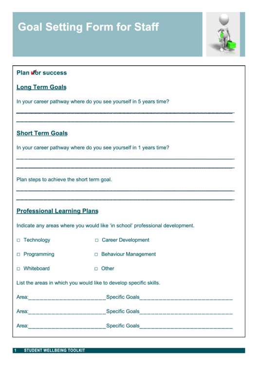 Goal Setting Form For Staff Printable pdf