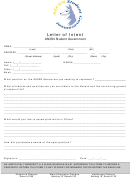 Letter Of Intent Form