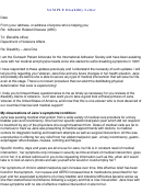 Sample Disability Letter Template Printable pdf