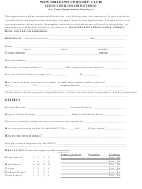 Sample Application For Employment - New Orleans Country Club