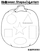 Halloween Shape-o-lantern Activity Sheet