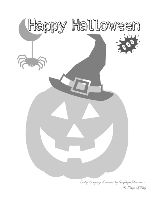 Happy Halloween Pumpkin Template Printable pdf