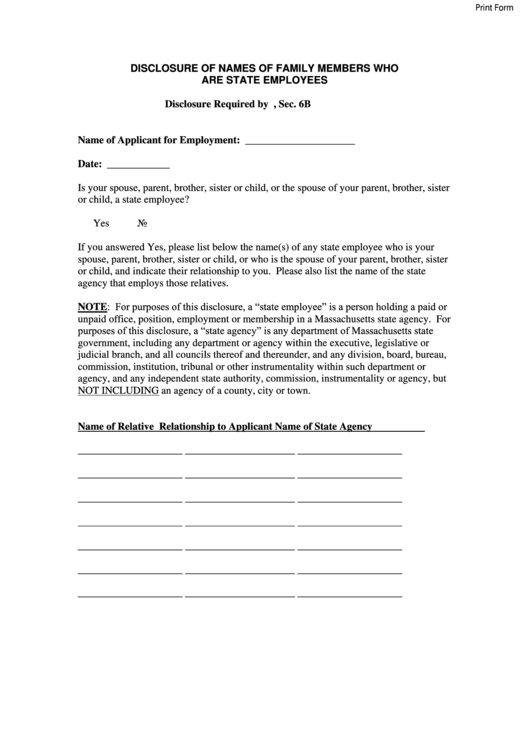 Fillable Applicant Disclosure Form Printable pdf