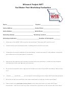 Missouri Project Wet - Facilitator Post Workshop Evaluation