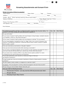 Screening Questionnaire And Consent Form