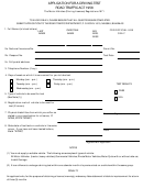 Application Form For Driving Test