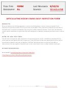 Articulating Boom Crane Daily Inspection Form