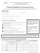 Patient Eligibility Screening Form Printable pdf