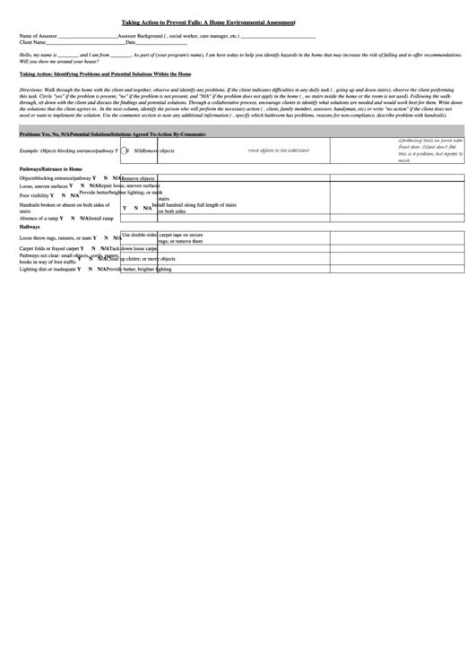 A Home Environmental Assessment Printable pdf