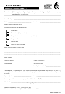 Lay Employee Application For Leave Form