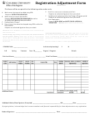 Registration Adjustment Form - Columbia University