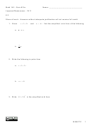 Math Quiz - Complex Numbers Printable pdf