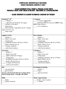 High School Supply List