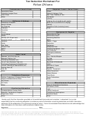 Police Officer Tax Deduction Worksheet