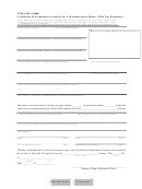 Form T-234a Certificate Of Permanent Location For A Manufactured Home