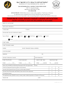Temporary Food Facility Application - Baltimore City Health Department