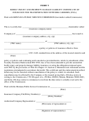 Form T - Certifcate Of Insurance - Montana Public Service Commission