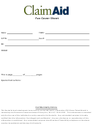 Fax Cover Sheet - Claimaid