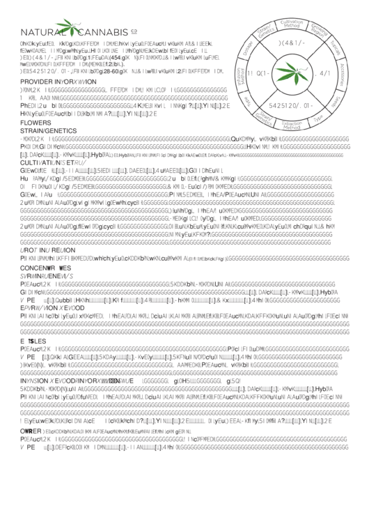Natural Cannabis Vendor Evaluation Form Printable pdf