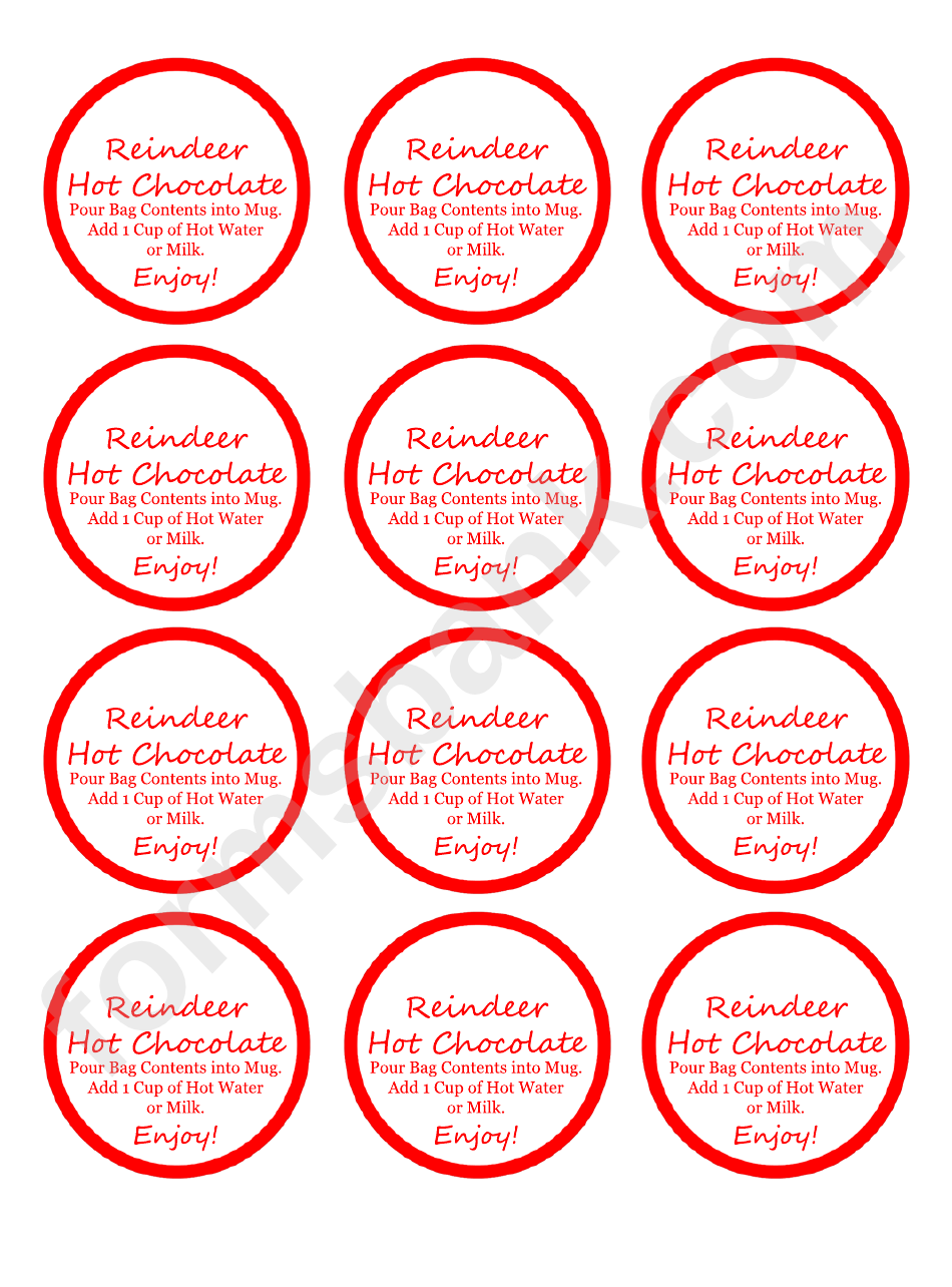 Free Printable Printable Hot Chocolate Labels - Printable Word Searches