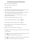 Fractions, Decimals, And Percents Musical Math Review Template