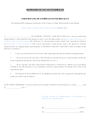 Certificate Of Compliance Form/no Default