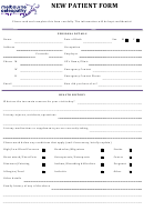 New Patient Form - Osteopathy
