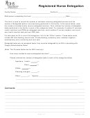 Registered Nurse Delegation Recording Form - Oregon Department Of Human Services