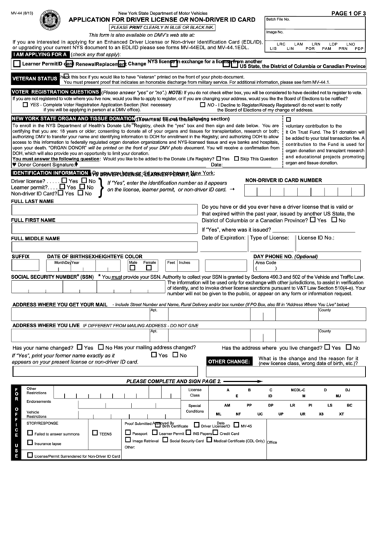 nys dmv enhanced license application