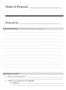 Proposal Template (fillable)