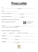 Proxy Letter Template