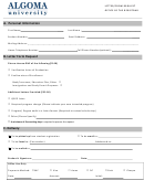Letter/form Request - Algoma University