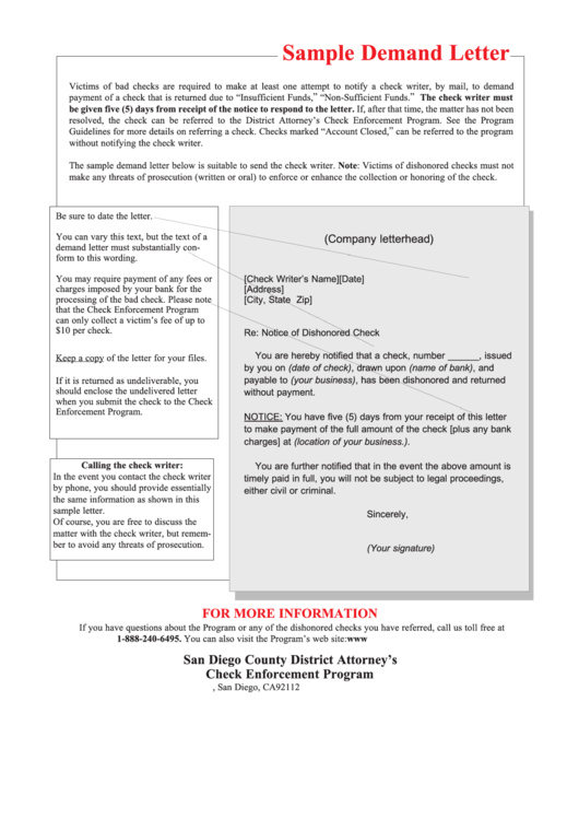 Sample Demand For Payment Letter Template Printable pdf
